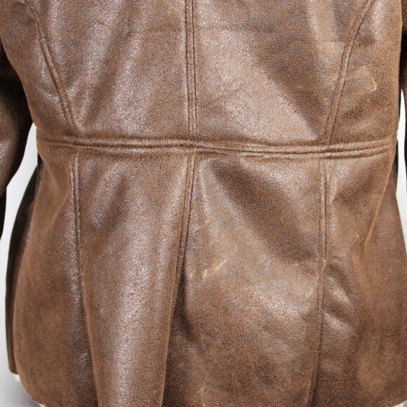 70s Rocker-Inspired Chocolate Brown Sherpa Jacket Penny Lane & Daisy Jones - Picture 7 of 13